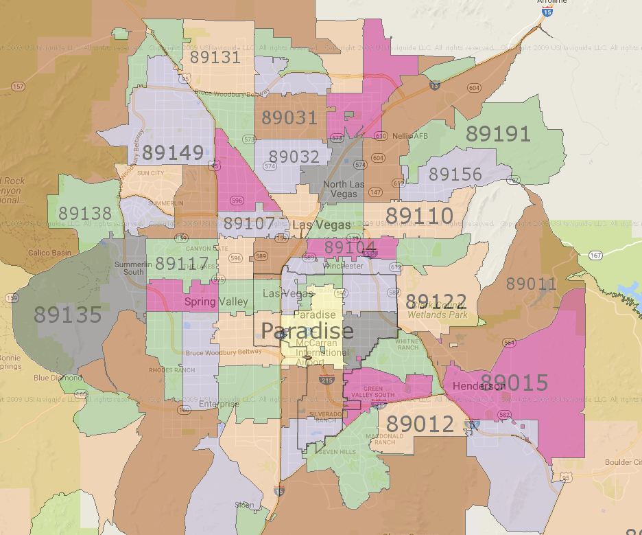 map showing zip codes for which our law firm offers service